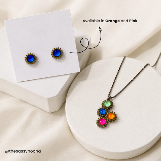 Permission to Dance BTS Jewelry Bundle – Gear Necklace & Stud Earrings