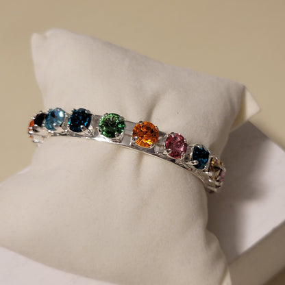 Permission to Dance BTS Crystal Silver Cuff Bracelet K-Pop Gift