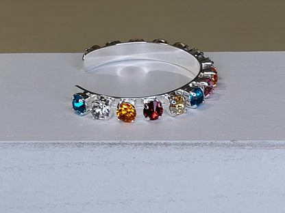 Permission to Dance BTS Crystal Silver Cuff Bracelet K-Pop Gift