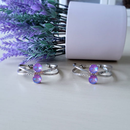 My Universe Collab Inspired BTS Bracelet Silver Bracelet Gift For Her Handmade Jewelry BTS Jewelry Kpop Adjustable Bracelet Purple Bracelet