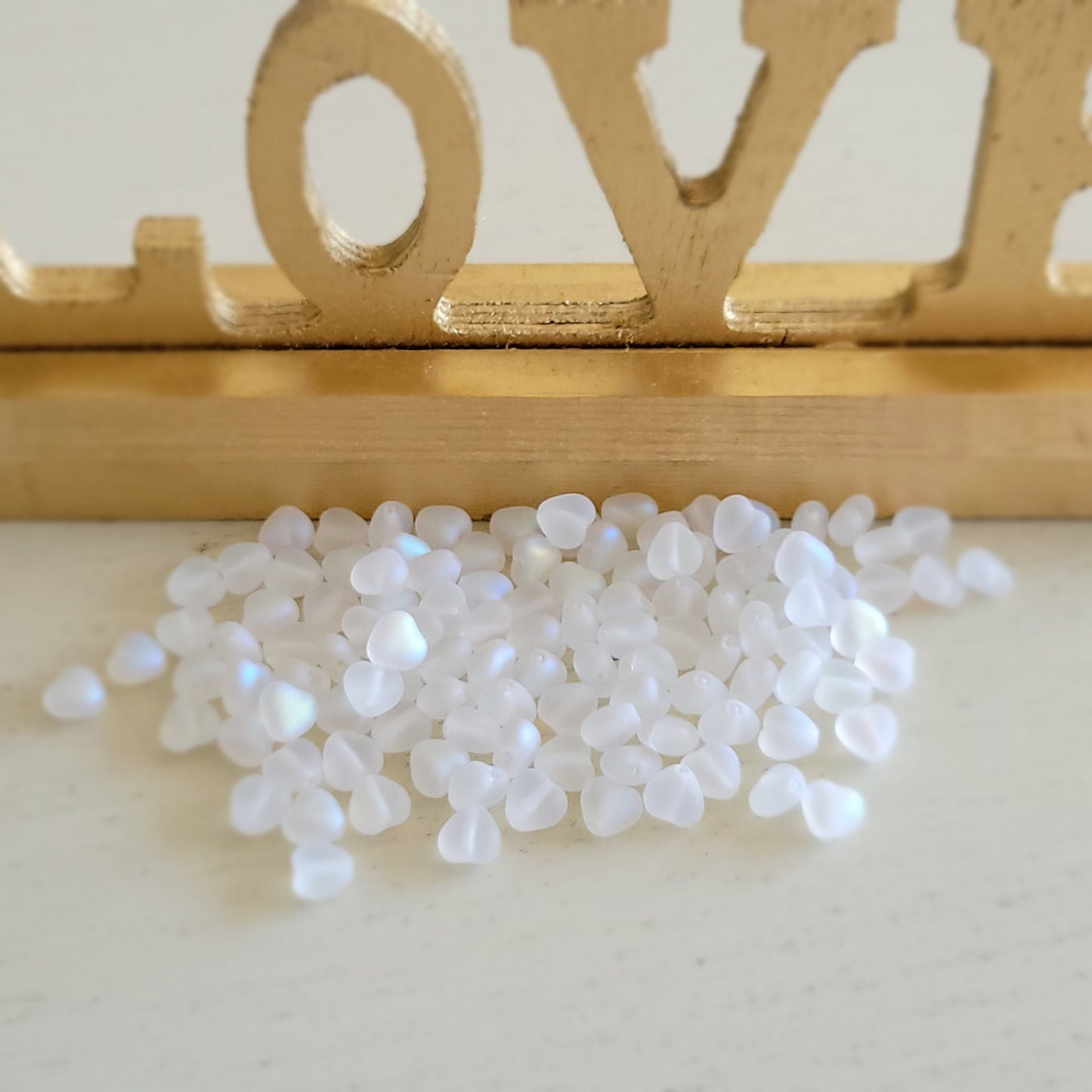 Borahae 보라해 BTS ARMY Amethyst Bracelet Seven White Hearts K-Pop Gift