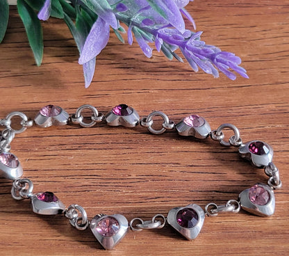 I Purple You” Borahae 보라해 BTS ARMY Heart Rhinestone Bracelet K-Pop Gift