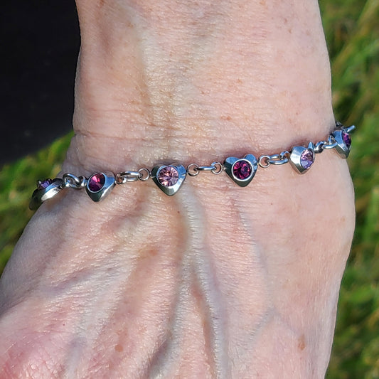 I Purple You” Borahae 보라해 BTS ARMY Heart Rhinestone Bracelet K-Pop Gift