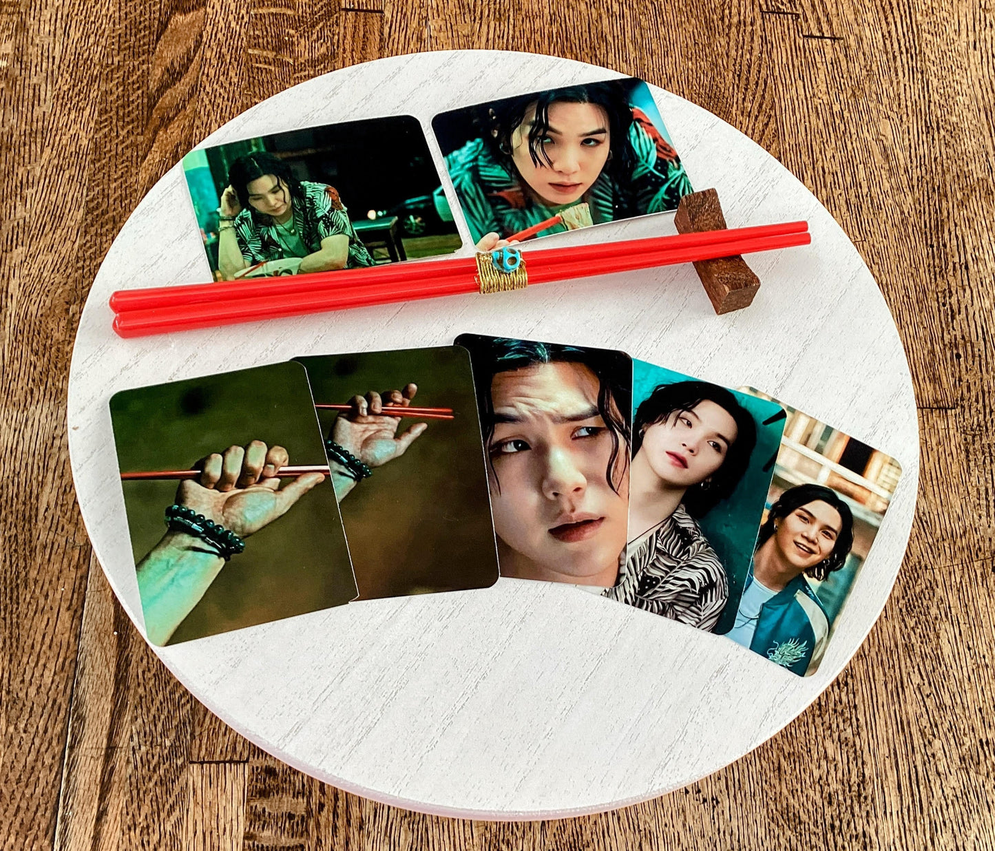 SUGA Agust D Haegeum Red Chopsticks Collectible K-Pop Gift