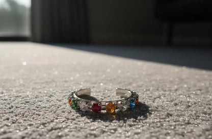 Permission to Dance BTS Crystal Silver Cuff Bracelet K-Pop Gift