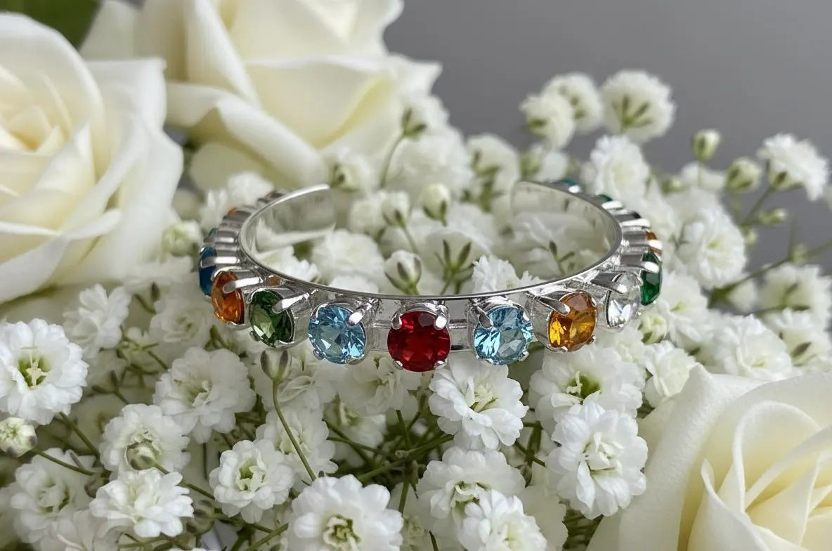 Permission to Dance BTS Crystal Silver Cuff Bracelet K-Pop Gift