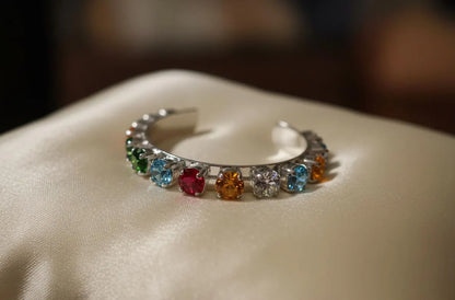 Permission to Dance BTS Crystal Silver Cuff Bracelet K-Pop Gift