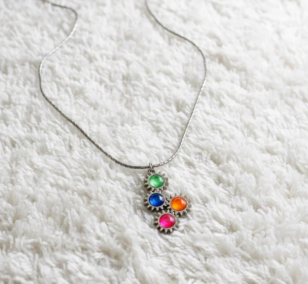Permission to Dance BTS Gear Pendant Necklace Silver K-Pop Gift