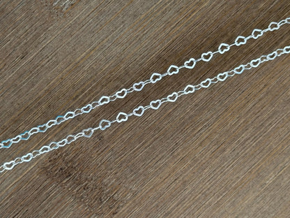 Amethyst Heart Chain Necklace | Sterling Silver, Sophie Baek Inspired, BTS ARMY (Made-to-Order)