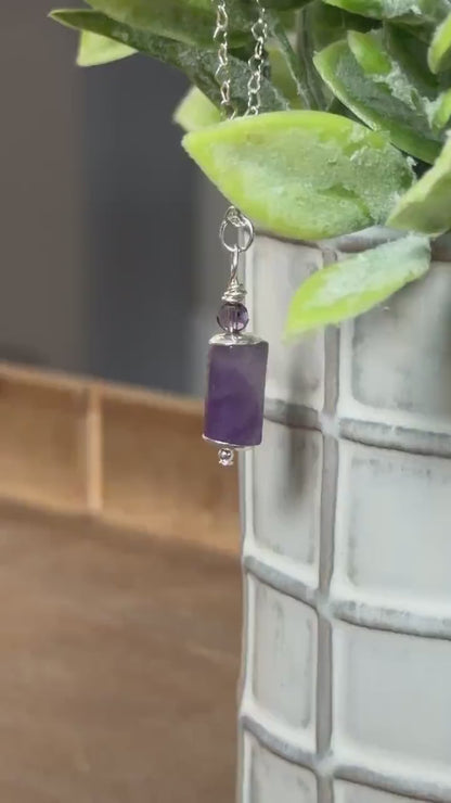 Amethyst Heart Chain Necklace | Sterling Silver, Sophie Baek Inspired, BTS ARMY (Made-to-Order)
