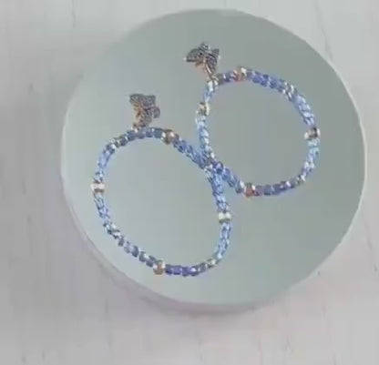 Butterfly HYYH BTS Blue Crystal Bracelet Gold Charm K-Pop Gift